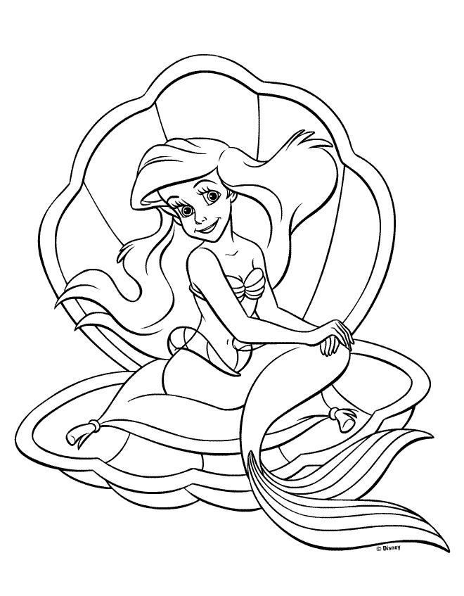 Mermaid Coloring Pages 2
